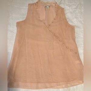 Banana Republic pink chiffon top Women sz Small